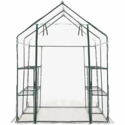 TRUE DEAL Serre Avec 8 étagères 143x143x195 Cm -France Serre de jardin Soldes 2022 26662691 4