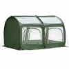 Outsunny Serre Pop-up - Serre De Jardin Pop-up - 4 Portes Zippées Enroulables - Dim. 2,5L X 1,25l X 1,35H M - Sac Transport Inclus - PVC Vert - Vert -France Serre de jardin Soldes 2022 28185961 1