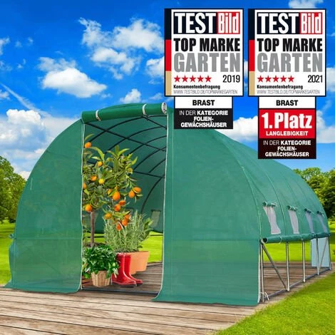 Serre De Jardin 12m² (3x4) Extrêmement Stable Parois Enroulables Croissance Optimale Des Plants, Aération Optimale, Montage Rapide - Serre De Jardin Tunnel 12 M² De BRAST 3 Serre De Jardin 12m² (3x4) Extrêmement Stable Parois Enroulables Croissance Optimale Des Plants, Aération Optimale, Montage Rapide - Serre De Jardin Tunnel 12 M² De BRAST