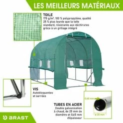 Serre De Jardin Tunnel 6m² (3x2) Extrêmement Stable Parois Enroulables Croissance Optimale Des Plants, Aération Optimale, Montage Rapide - Serre De Jardin 6 M² De BRAST -France Serre de jardin Soldes 2022 28361087 3