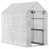 Outsunny Serre De Jardin 2 Tablettes Dim. 1,86L X 1,2l X 1,9H M Porte Déroulante Acier PE Haute Densité 140 G/m² Transparent Blanc - Blanc 2 Outsunny Serre De Jardin 2 Tablettes Dim. 1,86L X 1,2l X 1,9H M Porte Déroulante Acier PE Haute Densité 140 G/m² Transparent Blanc - Blanc -France Serre de jardin Soldes 2022 28503730 1