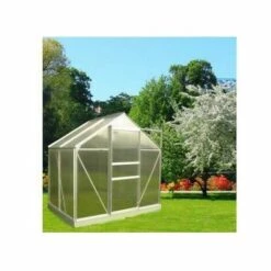 LA MAISON DU JARDIN Serre En Polycarbonate Alvéolaire De Jardin 146 - 8,2 M² - Avec Base -France Serre de jardin Soldes 2022 28588239 4