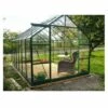 LA MAISON DU JARDIN Serre En Verre Trempé 4 Mm Modèle 128 + Base - 8,9 M² - Alu Peint Vert -France Serre de jardin Soldes 2022 28589250 1