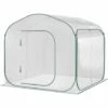 Outsunny Serre Pop-up - Serre De Jardin Pop-up - Porte Zippée Enroulable - Dim. 2,08L X 2,08l X 1,95H M - Sac Transport Inclus - PE Blanc Vert