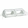 Outsunny Mini Serre Pop-up De Jardin - Serre à Tomates - 4 Fenêtres + 4 Portes Zippées Enroulable - Dim. 2,4L X 1,2l X 0,75H M - Sac Transport Inclus - PE Blanc Vert - Blanc