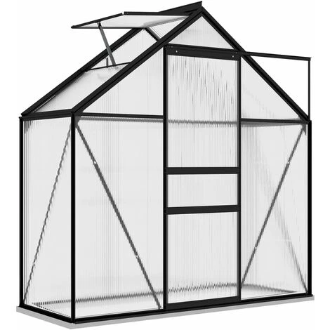 VidaXL Serre Anthracite Aluminium 1,33 M² - Anthracite 5 VidaXL Serre Anthracite Aluminium 1,33 M² - Anthracite – Image 3