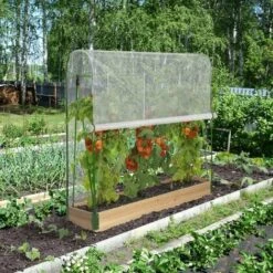 IDMARKET Serre à Tomates Spéciale Croissance Kit Complet Bâche + Support -France Serre de jardin Soldes 2022 28830436 3
