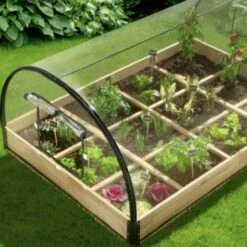 OUTIROR Carré Potager Mini-serre De Jardin Avec Châssis Et Couverture De Protection -France Serre de jardin Soldes 2022 28956653 4