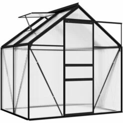 VidaXL Serre Anthracite Aluminium 2,47 M² - Anthracite -France Serre de jardin Soldes 2022 29028140 5