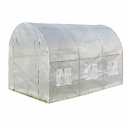ESTEXO Serre 3x2x2m Tunnel à Film Plastique Toit Arqué Serre En Aluminium