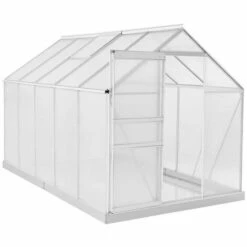 ESTEXO Serre En Aluminium Serre 190x190x195 Cm Avec Fondation Maison De Plantation