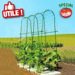 OUTIROR Serre à Tomates Avec Arceaux Et Filet De Protection - Longueur 1,80 Mètres -France Serre de jardin Soldes 2022 30491607 3