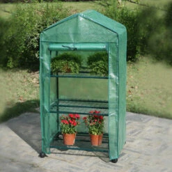 Relaxdays Serre De Jardin Avec Housse Roulette 3 Niveaux 130 X 70 X 48 Cm -France Serre de jardin Soldes 2022 31789003 3
