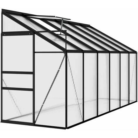 VidaXL Serre Anthracite Aluminium 7,44 M³ - Anthracite 5 VidaXL Serre Anthracite Aluminium 7,44 M³ - Anthracite – Image 3
