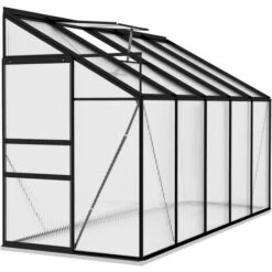ASUPERMALL Serre Anthracite Aluminium 6,5 M³ -France Serre de jardin Soldes 2022 32956407 3