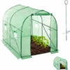 Relaxdays Serre De Jardin 200x200x300 Cm Tunnel De Jardin Bâche Housse Porte Fenêtre Jardin Tente Plante Tomate, Vert