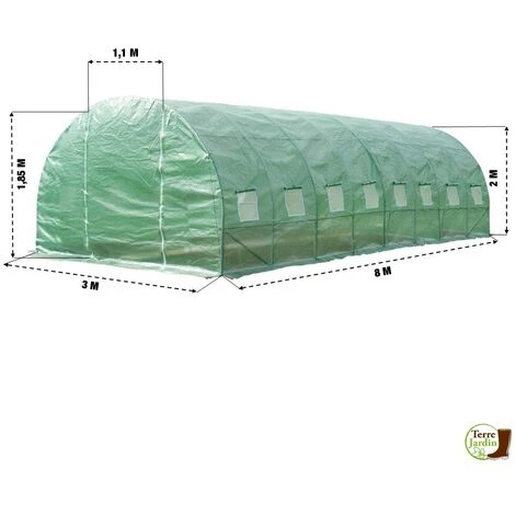 TERRE JARDIN Serre De Jardin Tunnel 24m2 4 TERRE JARDIN Serre De Jardin Tunnel 24m2 – Image 2