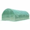 GOPLUS Serre De Jardin Tunnel 18 M2 Armature En Acier Robuste Et Tissu En PE Transparent Imperméable Avec 8 Fenêtres Porte à Glissière Pour Toutes Saisons(600 X 300 X 200 CM, Vert) -France Serre de jardin Soldes 2022 34761081 1