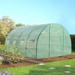 IDMARKET Serre Tunnel De Jardin 12 M² Verte Gamme Maraîchère ZEBRA 4x3M - Vert -France Serre de jardin Soldes 2022 3610533 3