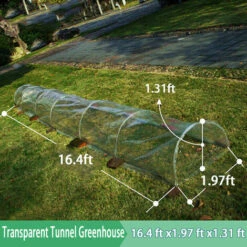 5M Long Tunnel Garden Greenhouse Réglable Grow Protéger Plantes Transparent PE Coxolo -France Serre de jardin Soldes 2022 36489168 4