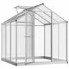 Outsunny Serre De Jardin Aluminium Polycarbonate 3,3 M² Dim. 1,83L X 1,82l X 1,95H M Fondation Lucarne Porte Loquet - Transparent -France Serre de jardin Soldes 2022 37149206 1