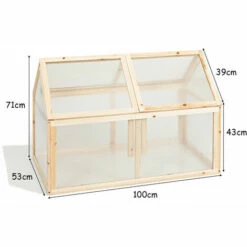 HELLOSHOP26 Mini Serre De Jardin 100x53x71cm Vitrages Transparents En Polycarbonate Plateau Supérieur Amovible - Transparent -France Serre de jardin Soldes 2022 37217590 2