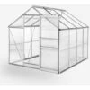 SOANA GARDEN SHED Serre De Jardin En Aluminium Et Polycarbonate Avec Porte Et Fenêtre 183x245x205cm Laelia
