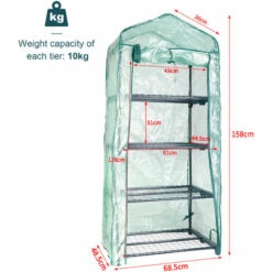 UNHO Serre Jardin Dormant Avec 4 Etageres Pour Plante Fleur - 68.5 X 48.5 X 158cm Vert 11 UNHO Serre Jardin Dormant Avec 4 Etageres Pour Plante Fleur - 68.5 X 48.5 X 158cm Vert -France Serre de jardin Soldes 2022 39660488 5