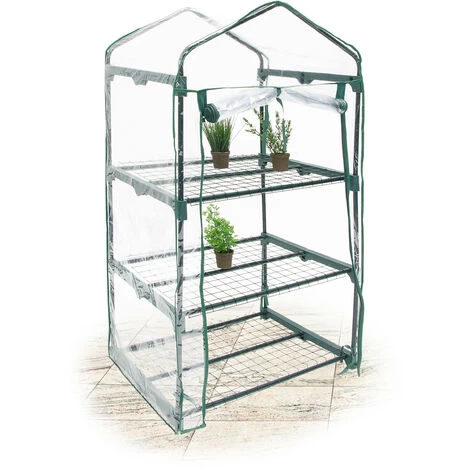 Relaxdays Serre De Jardin Balcon Terrasse Transportable Mobile 2-3 Ou 4 Étagères Portes 4 Relaxdays Serre De Jardin Balcon Terrasse Transportable Mobile 2-3 Ou 4 Étagères Portes – Image 2