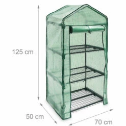 Relaxdays Serre De Jardin 60 X 46 Cm 3 étages Étagère Avec Bâche Amovible Balcon Terrasse Tente -France Serre de jardin Soldes 2022 40010059 4