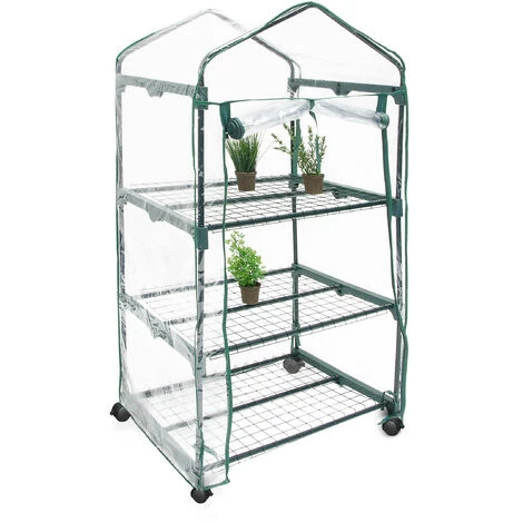 Relaxdays Serre De Jardin Avec Housse Roulette 3 Niveaux 130 X 70 X 48 Cm 4 Relaxdays Serre De Jardin Avec Housse Roulette 3 Niveaux 130 X 70 X 48 Cm – Image 2