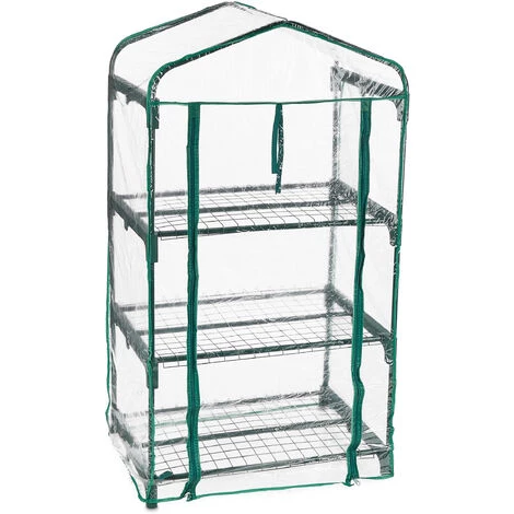 Relaxdays Serre De Balcon, Métal Et Plastique, H X L X P : 126 X 69 X 49 Cm, Taille Compacte, Verte/transparente 4 Relaxdays Serre De Balcon, Métal Et Plastique, H X L X P : 126 X 69 X 49 Cm, Taille Compacte, Verte/transparente – Image 2