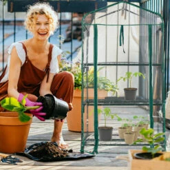 Relaxdays Serre De Balcon, Métal Et Plastique, H X L X P : 126 X 69 X 49 Cm, Taille Compacte, Verte/transparente 9 Relaxdays Serre De Balcon, Métal Et Plastique, H X L X P : 126 X 69 X 49 Cm, Taille Compacte, Verte/transparente -France Serre de jardin Soldes 2022 42666120 3