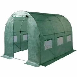 TERRE JARDIN Serre De Jardin Tunnel 6m2 Avec Bâche Renforcée