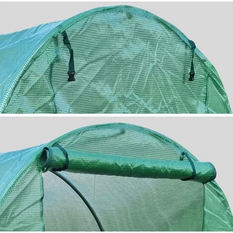 ALICE'S GARDEN Serre De Jardin Tunnel En Polyéthylène 6m². Serre Maraichère - Vert 6 ALICE'S GARDEN Serre De Jardin Tunnel En Polyéthylène 6m². Serre Maraichère - Vert – Image 4