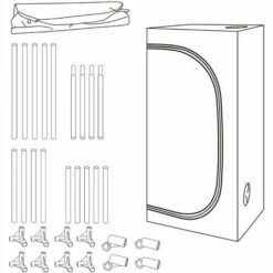 Homfa Tente De Croissance Des Plantes，Grow Tent En Serre | Chambre De Culture Intérieur | Tente Plante Chambre Noire (100 * 100 * 200cm) -France Serre de jardin Soldes 2022 48720549 3