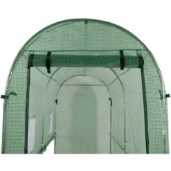 IDMARKET Serre à Tomates Relevable Verte 2 Fenêtres Avec Moustiquaire Et Porte Zippée -France Serre de jardin Soldes 2022 49901817 5