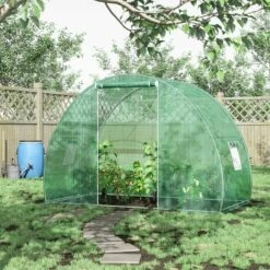 Outsunny Serre De Jardin Tunnel Surface Sol 4,5 M² Dim. 3L X 1,5l X 2H M Châssis Tubulaire Renforcé Porte Zippée 2 Fenêtres Enroulables Vert - Vert 10 Outsunny Serre De Jardin Tunnel Surface Sol 4,5 M² Dim. 3L X 1,5l X 2H M Châssis Tubulaire Renforcé Porte Zippée 2 Fenêtres Enroulables Vert - Vert -France Serre de jardin Soldes 2022 49904414 4