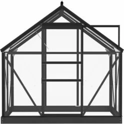 VidaXL Serre En Verre Anthracite 155x103x191 Cm Aluminium - Anthracite -France Serre de jardin Soldes 2022 49982264 4