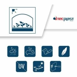 TECPLAST Bâche Pour Serre 6x3 M 200SE - Bâche Plastique Transparente Pour Serre De Jardin - Haute Performance - Made In France - Transparente -France Serre de jardin Soldes 2022 50765325 3