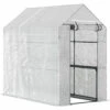 Outsunny Serre De Jardin 2 Tablettes Dim. 1,86L X 1,2l X 1,9H M Porte Déroulante Acier PE Haute Densité 140 G/m² Transparent Blanc - Blanc 1 Outsunny Serre De Jardin 2 Tablettes Dim. 1,86L X 1,2l X 1,9H M Porte Déroulante Acier PE Haute Densité 140 G/m² Transparent Blanc - Blanc -France Serre de jardin Soldes 2022 50909094 1