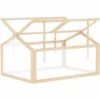 Outsunny Mini Serre De Jardin Serre à Tomates Dim. 102L X 71l X 53H Cm Double Toit Ouvrable 2 Niveaux Panneaux Polycarbonate Bois Sapin Pré-huilé - Beige -France Serre de jardin Soldes 2022 50909131 1