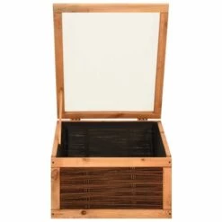 LES TENDANCES Serre 60x80x45 Cm Bois De Pin Massif Et Saule -France Serre de jardin Soldes 2022 51189642 5