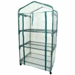 OXEO Serre De Jardin 3 étages Avec Bâche Transparente 69x49x125cm