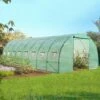 IDMARKET Serre Tunnel De Jardin 24m² Verte Gamme Maraîchère DES ANDES 8x3M - Vert -France Serre de jardin Soldes 2022 512932 1