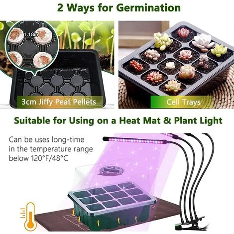 CADEAU 10 Mini Serre Pour Plantes Intérieure Plateau Semis Avec Couvercles Rehaussés, Bac à Semis Pépinière Boîte De Culture Durables 20 étiquettes 2 Outils 6 CADEAU 10 Mini Serre Pour Plantes Intérieure Plateau Semis Avec Couvercles Rehaussés, Bac à Semis Pépinière Boîte De Culture Durables 20 étiquettes 2 Outils – Image 4