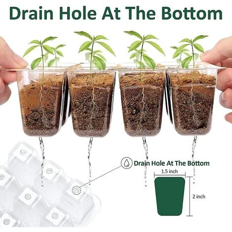 CADEAU 10 Mini Serre Pour Plantes Intérieure Plateau Semis Avec Couvercles Rehaussés, Bac à Semis Pépinière Boîte De Culture Durables 20 étiquettes 2 Outils 7 CADEAU 10 Mini Serre Pour Plantes Intérieure Plateau Semis Avec Couvercles Rehaussés, Bac à Semis Pépinière Boîte De Culture Durables 20 étiquettes 2 Outils – Image 5
