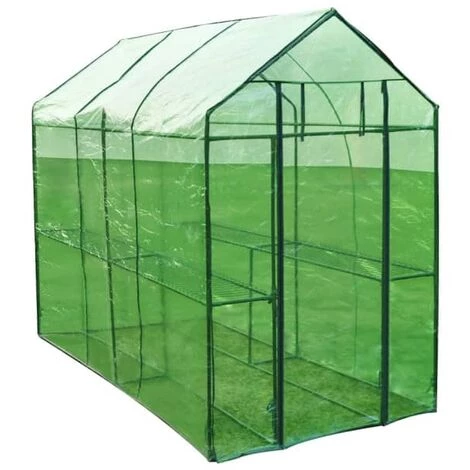 YOUTHUP Serre Acier 120 X 240 X 190 Cm (l X L X H) 4 YOUTHUP Serre Acier 120 X 240 X 190 Cm (l X L X H) – Image 2