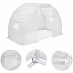 YOUTHUP Serre 4,5 M2 300x150x200 Cm - Blanc -France Serre de jardin Soldes 2022 51867621 2