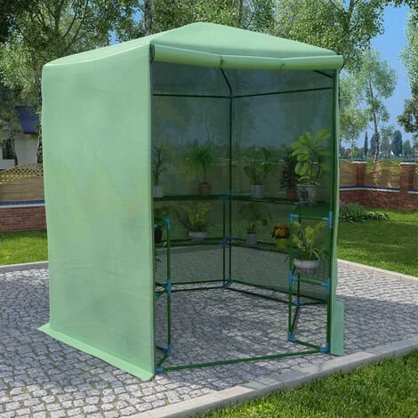 YOUTHUP Serre Avec étagères Acier 227x223 Cm - Vert 3 YOUTHUP Serre Avec étagères Acier 227x223 Cm - Vert